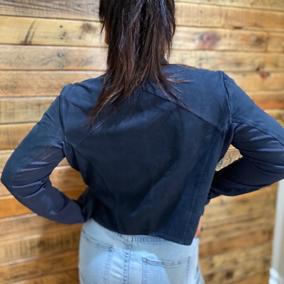 Navy Suede Jacket - Picture 2 of 8